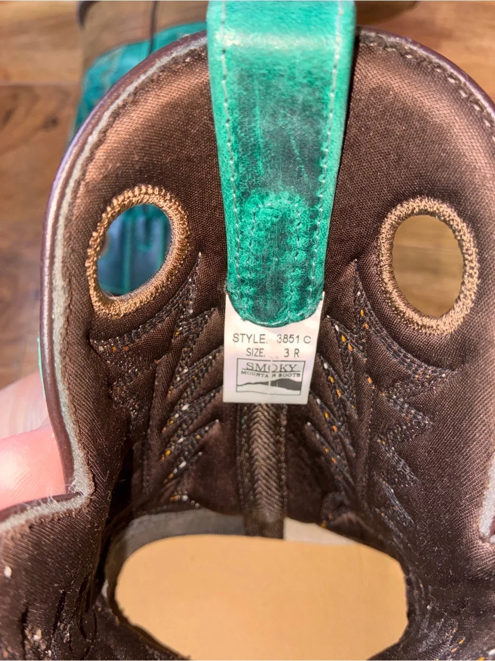 Smokey Mountain Kid’s Jesse Western Cowboy Cowgirl Boots- turquoise- size 3